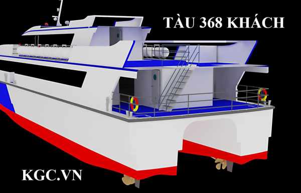 Canô - thuyền - Catamaran 2 thân 368 khách, 36m80 