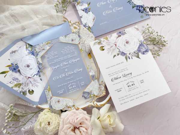 Thiết kế - Dusty Blue Floral P00505