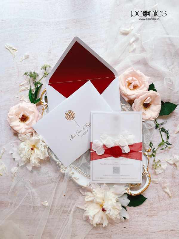 Thiết kế - P220127 Elegant Red Invitations